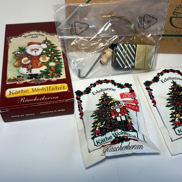 KWO German Incense Smoker Sitting Santa Toy Bag Erzgebirge Germany Christmas NIB - Picture 12 of 14